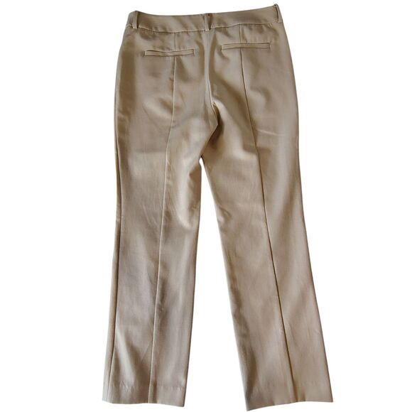 Chico's Beige Straight Leg High-rise Zip Front Pants with Pockets Size U.S. 6 R - Picture 2 of 9